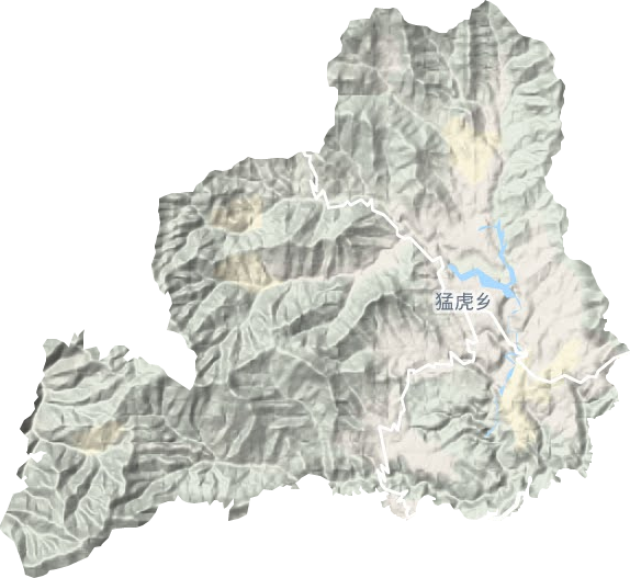 猛虎乡地形地图