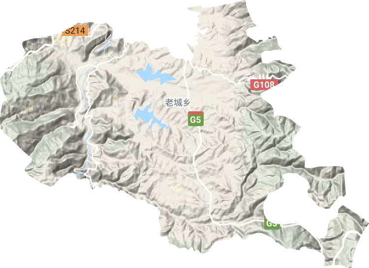老城乡地形地图