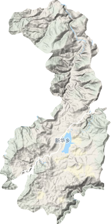 新华乡地形地图