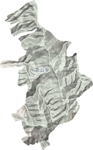 凉山乡地形地图