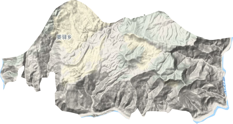 姜驿乡地形地图