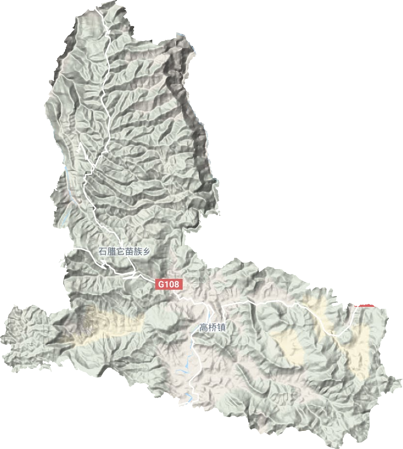 高桥镇地形地图