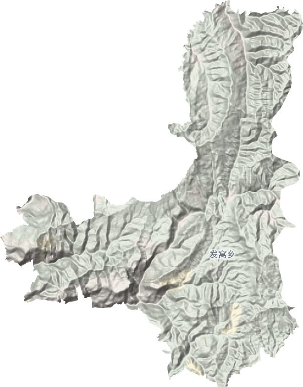 发窝乡地形地图
