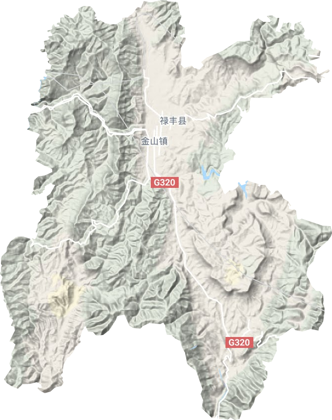 金山镇地形地图