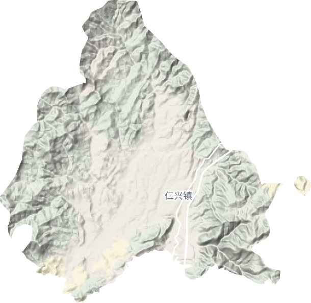仁兴镇地形地图