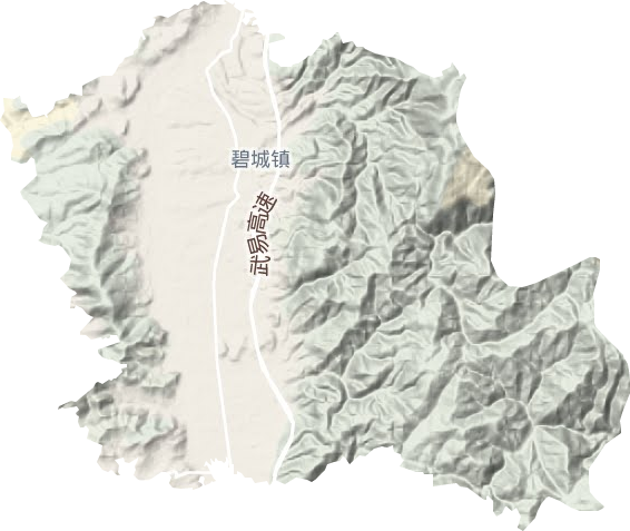 碧城镇地形地图