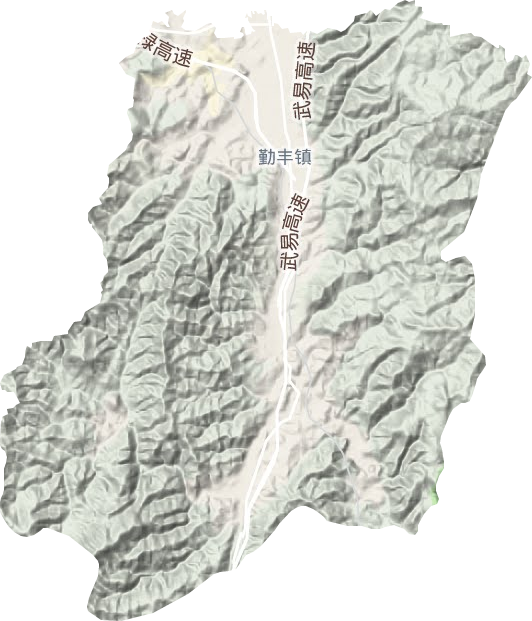 勤丰镇地形地图