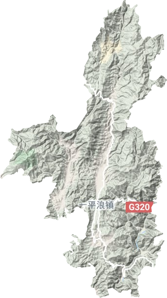 一平浪镇地形地图