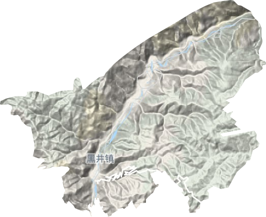 黑井镇地形地图