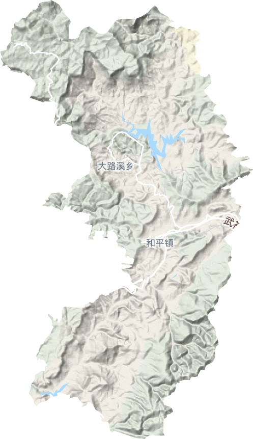 和平镇地形地图