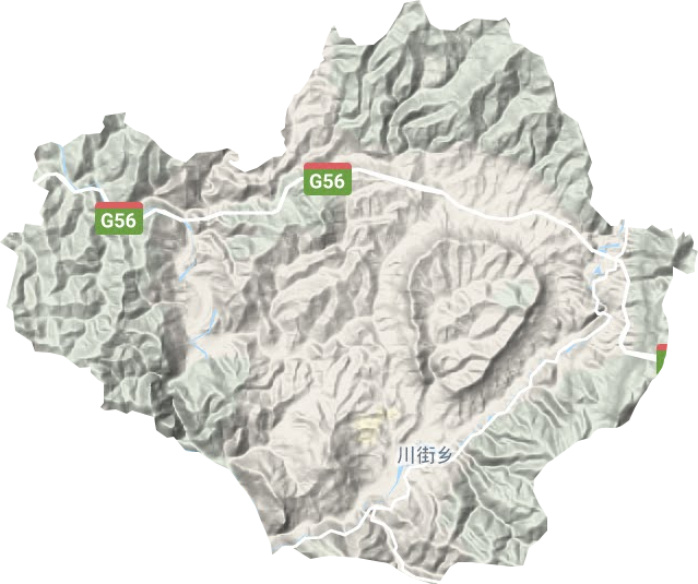 恐龙山镇地形地图