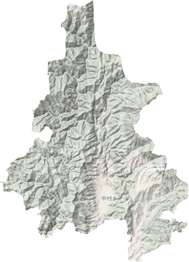 中村乡地形地图