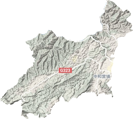 中和营镇地形地图