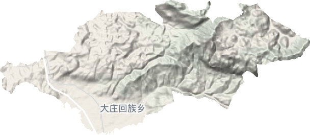 大庄回族乡地形地图