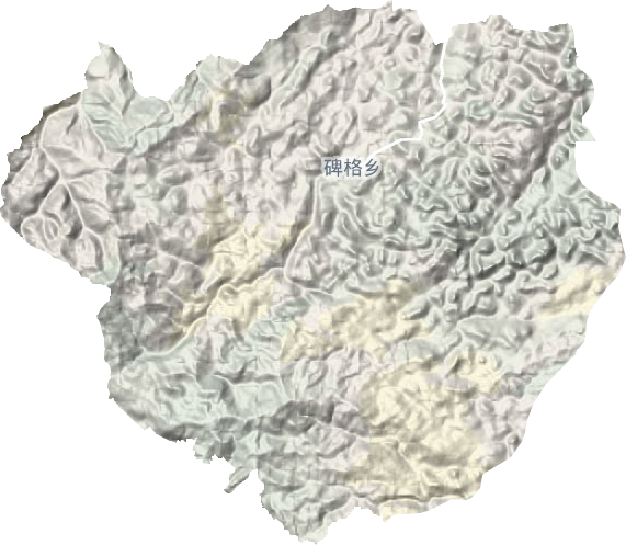 碑格乡地形地图