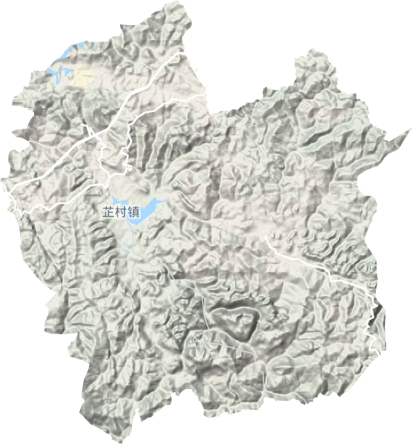 芷村镇地形地图