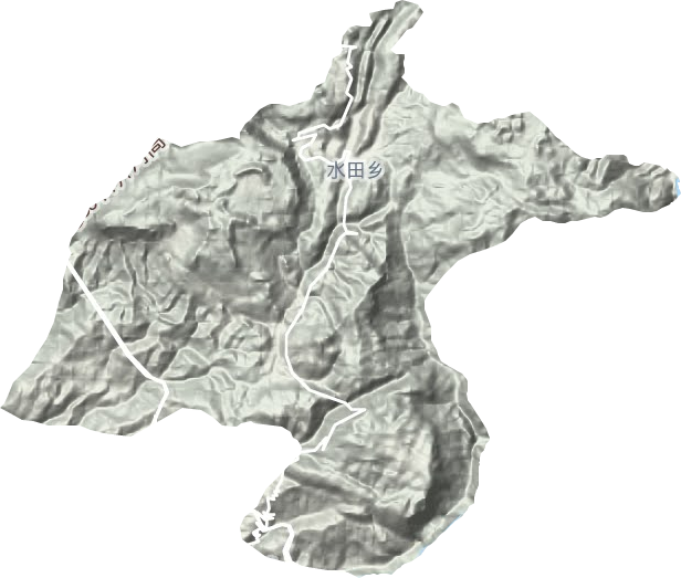 水田乡地形地图