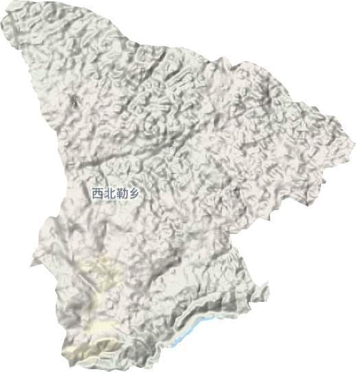西北勒乡地形地图