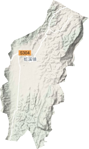 虹溪镇地形地图