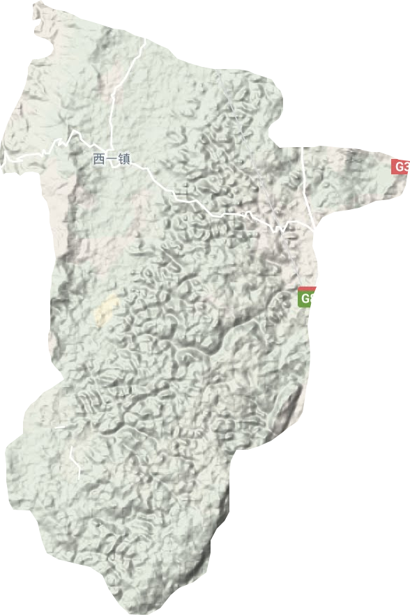 西一镇地形地图
