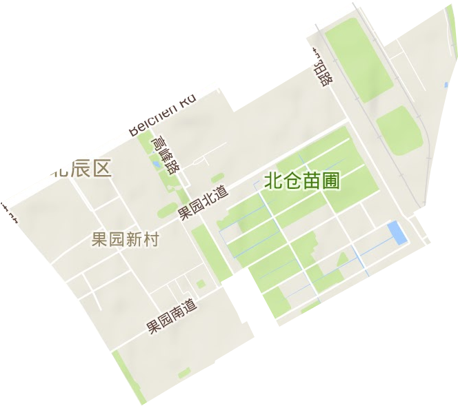 果园新村街道地形地图