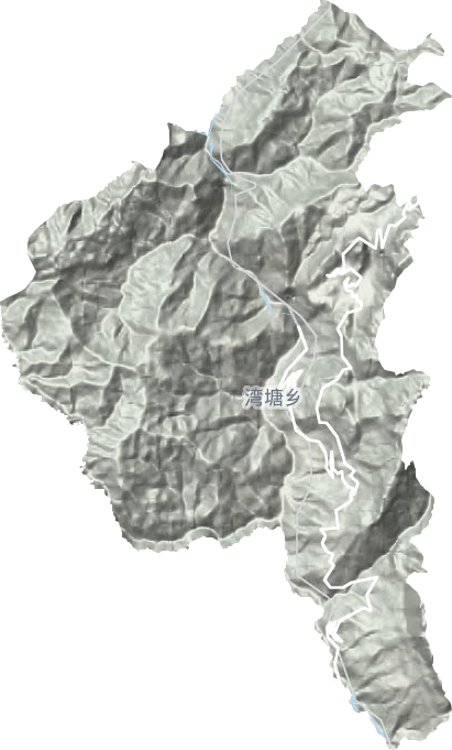 湾塘乡地形地图