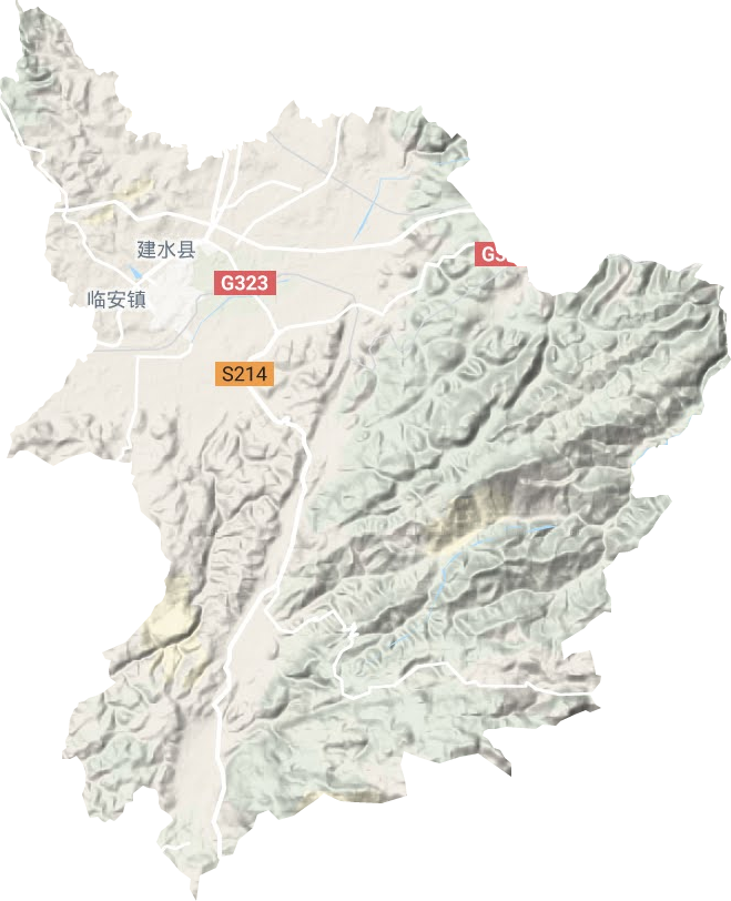 临安镇地形地图