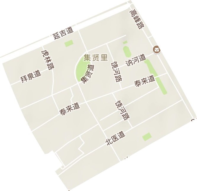 集贤里街道地形地图