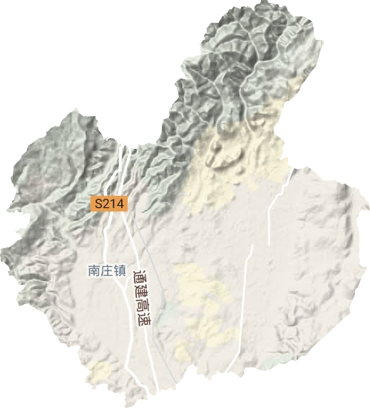 南庄镇地形地图