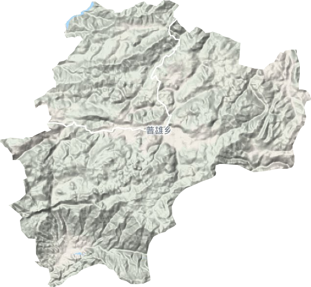 普雄乡地形地图