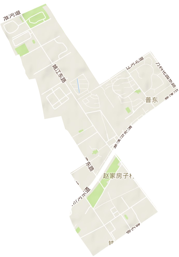 普东街道地形地图