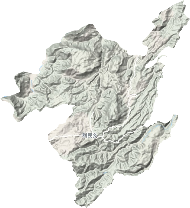 利民乡地形地图