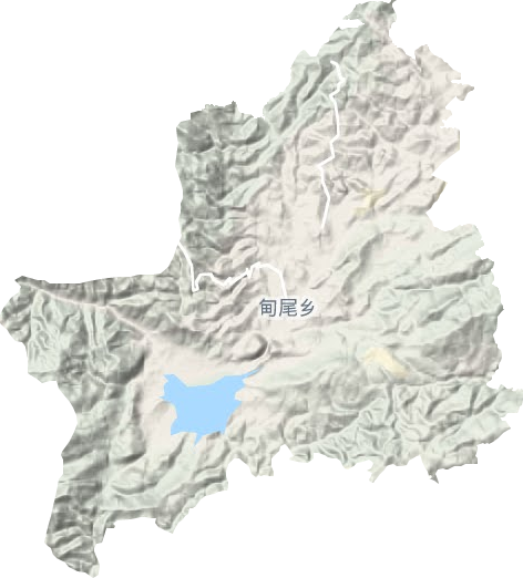 甸尾乡地形地图