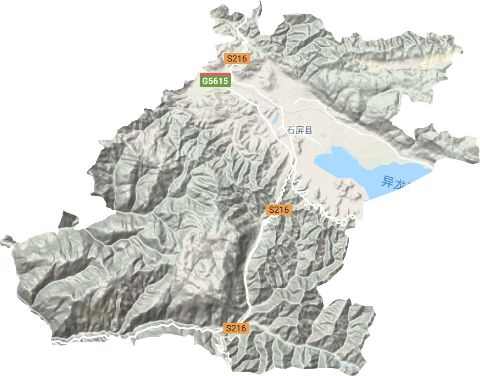 异龙镇地形地图