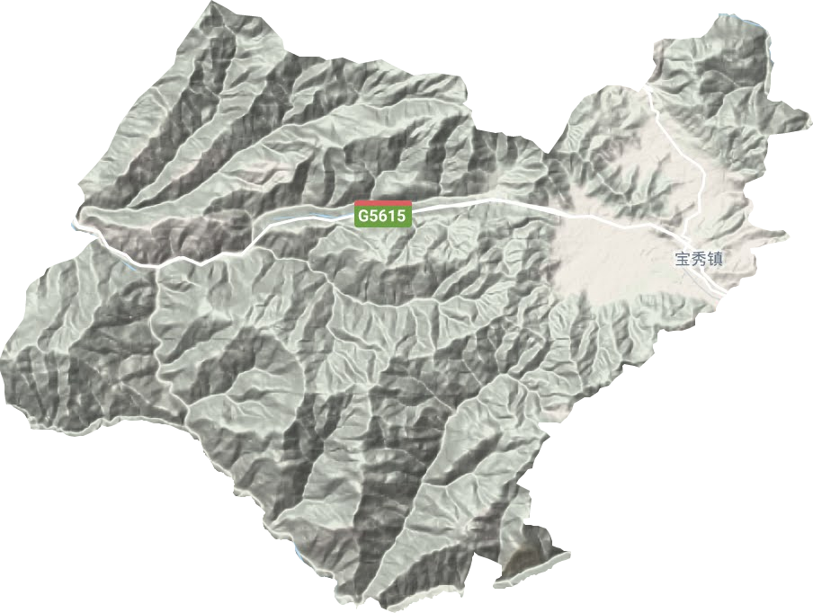 宝秀镇地形地图
