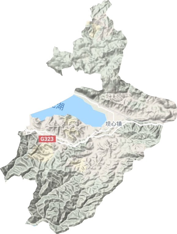 坝心镇地形地图