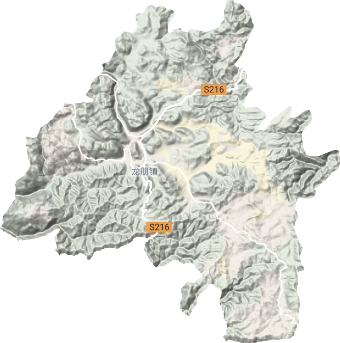 龙朋镇地形地图
