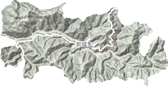 新城乡地形地图