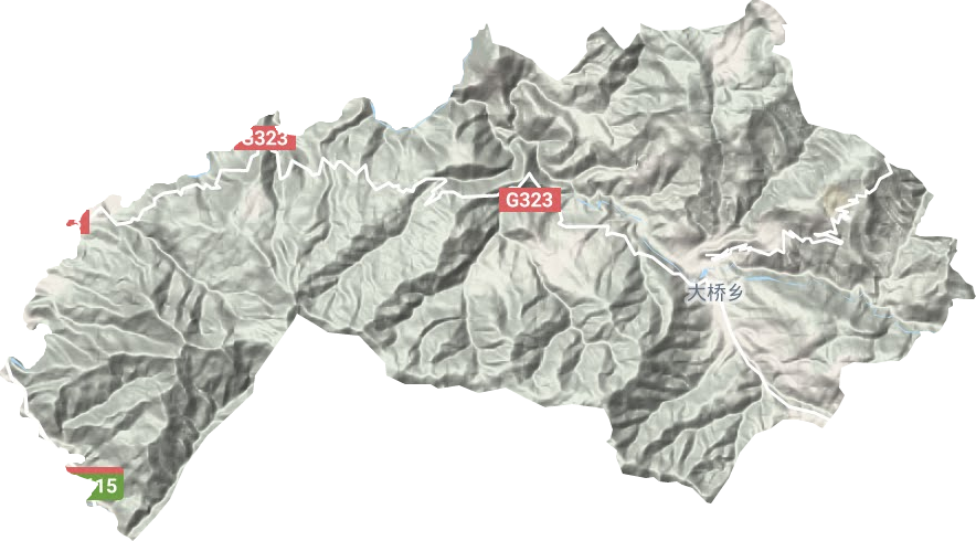 大桥乡地形地图