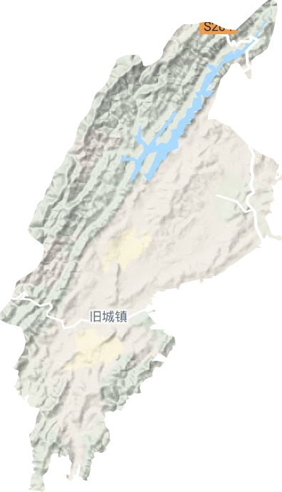 旧城镇地形地图