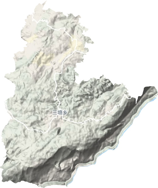 三塘乡地形地图