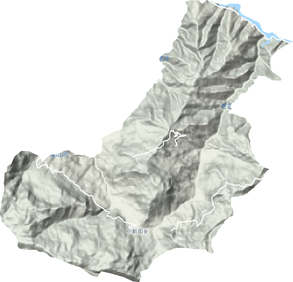小新街乡地形地图