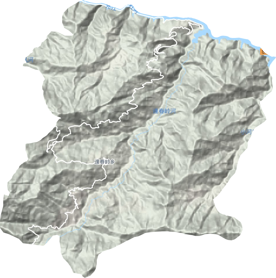 逢春岭乡地形地图