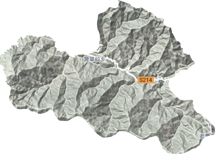 黄草岭乡地形地图