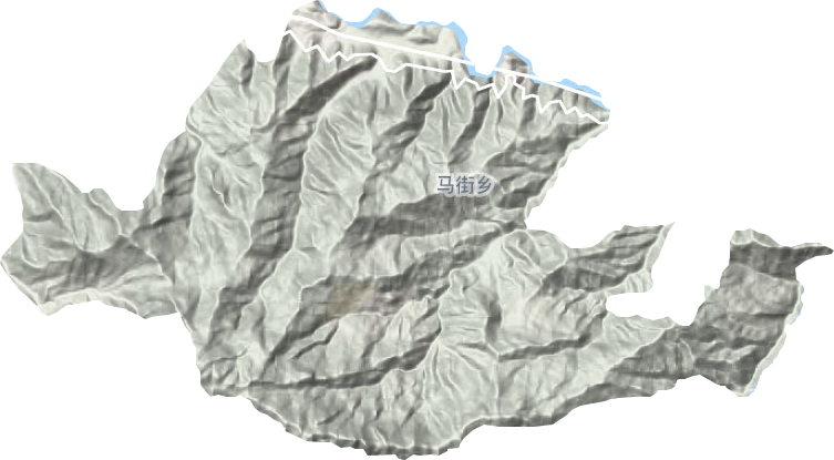 马街乡地形地图