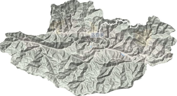 洛恩乡地形地图