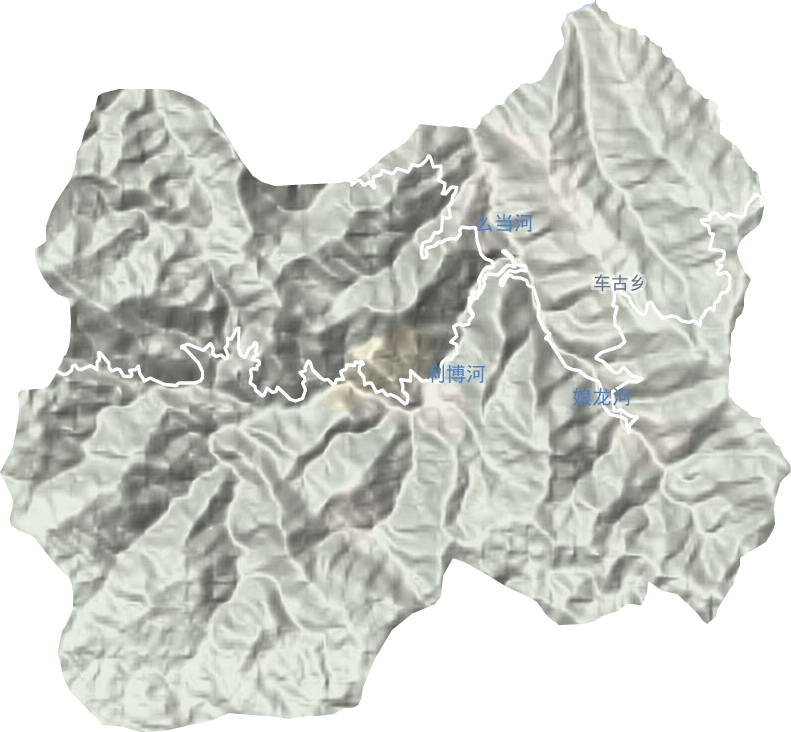 车古乡地形地图