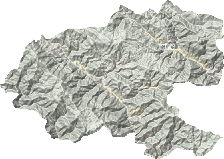 架车乡地形地图