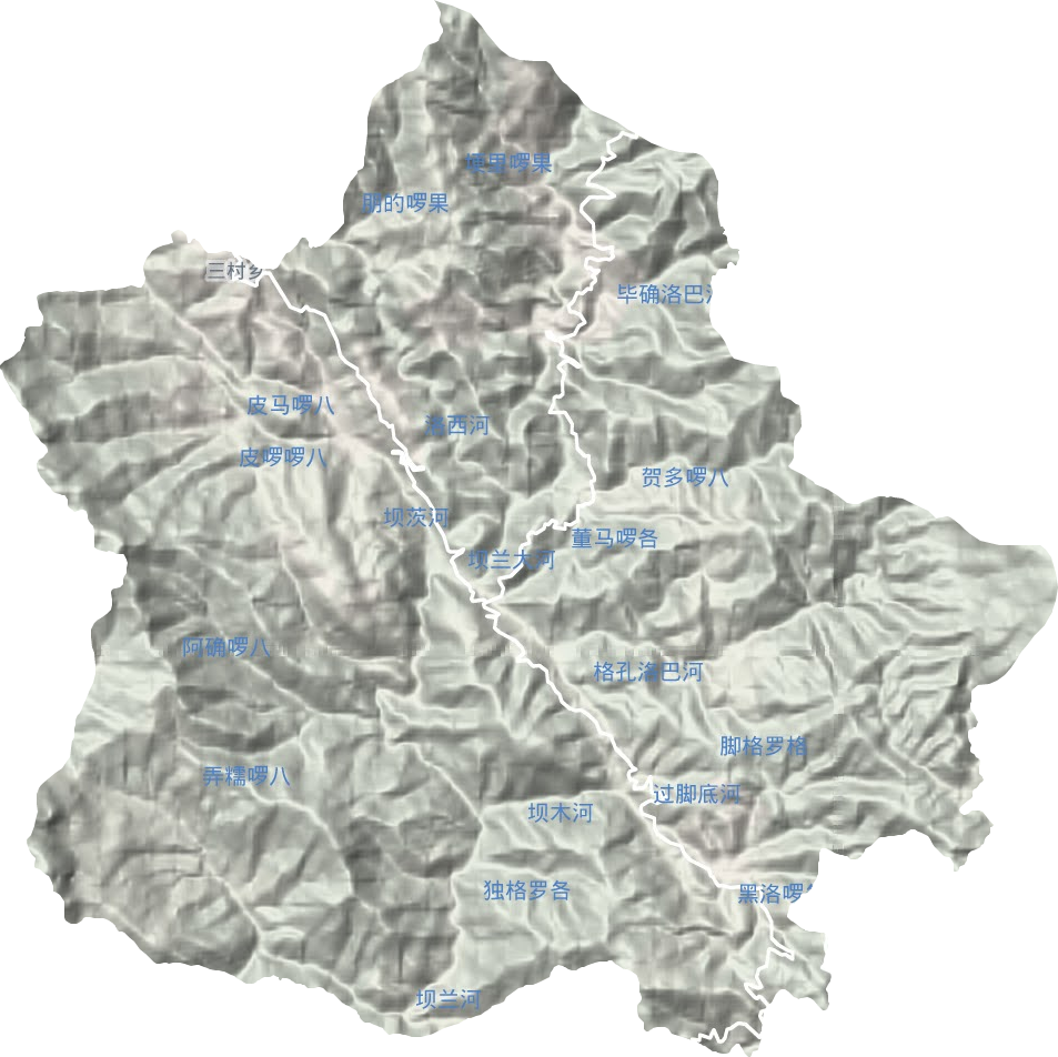 三村乡地形地图