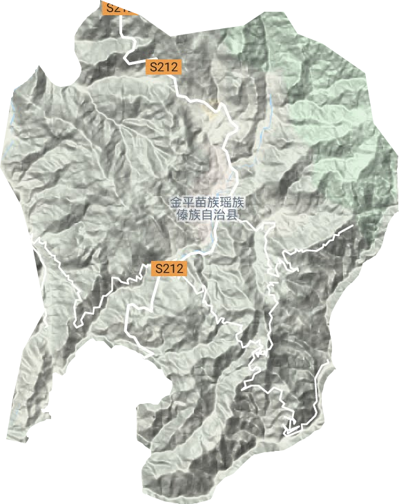 金河镇地形地图
